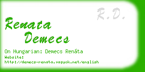 renata demecs business card