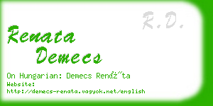 renata demecs business card